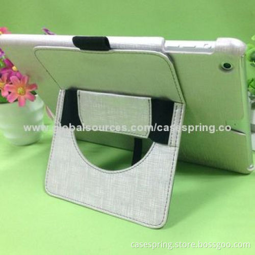 Leather case for ipad, 360 degree rotating hand side shell